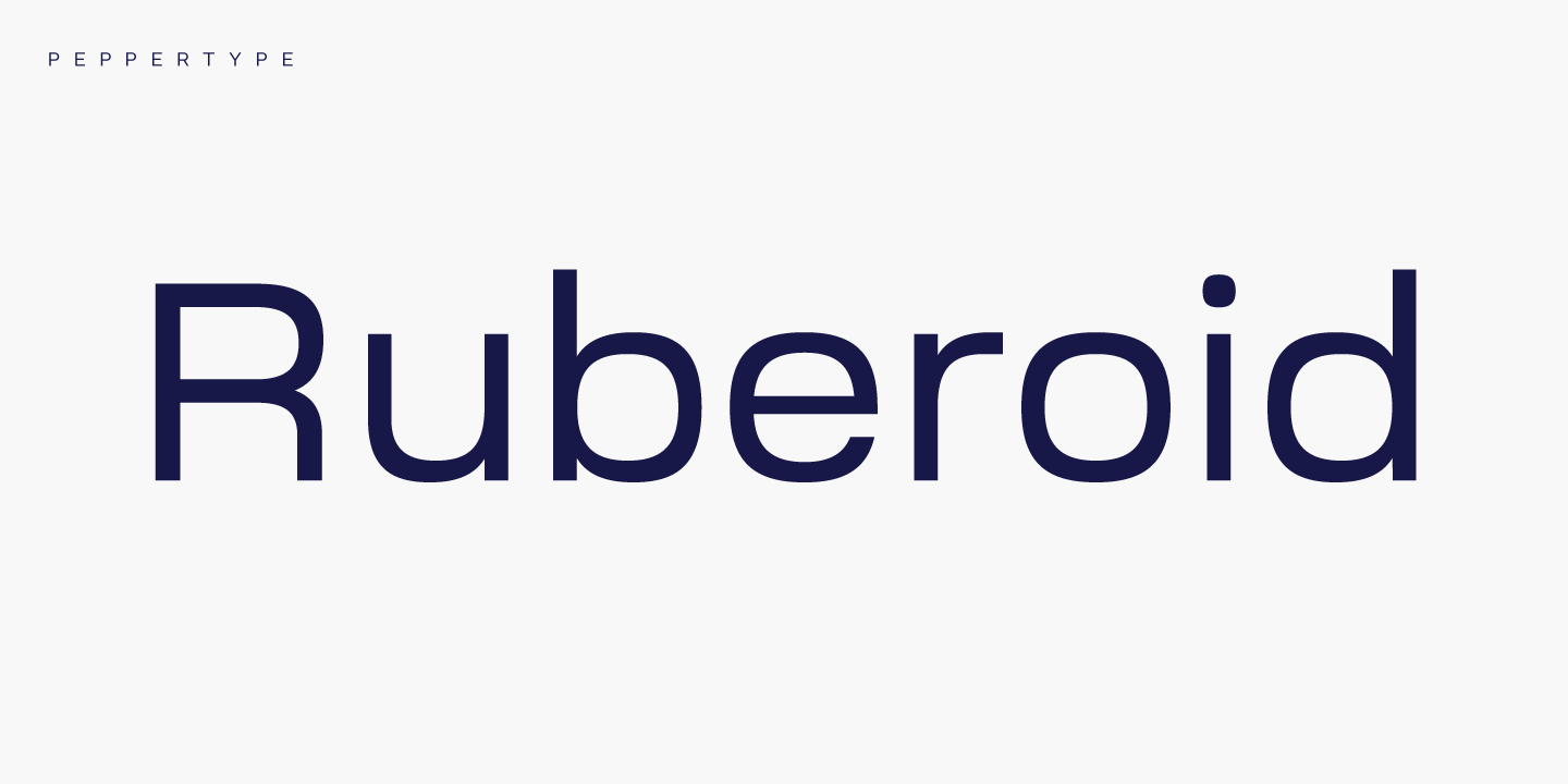 Ruberoid Font preview